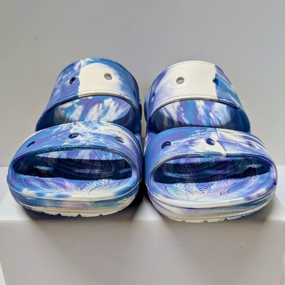 Classic Crocs Unisex Marbled Sandal White / Oxygen - Size 8 Mens / 10 Womens main image 6